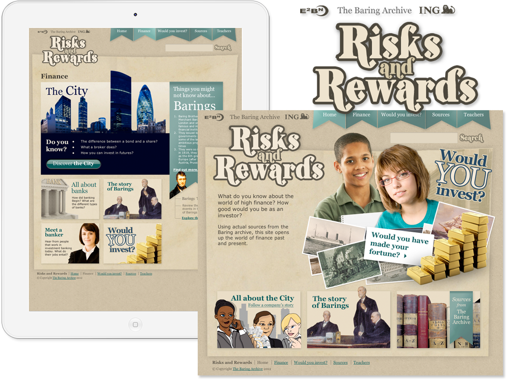 The Baring Archive ‘ING Risks and Rewards’ Website image