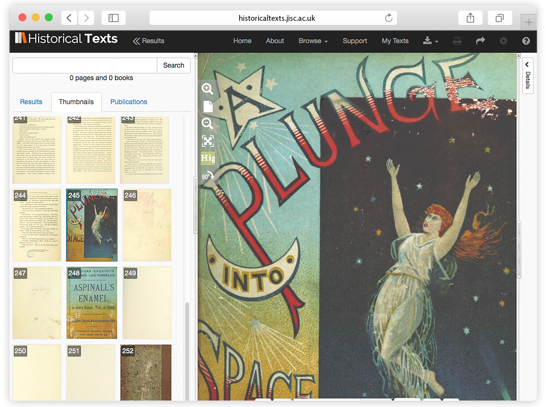 JISC Historical Texts Website Design and Coding image