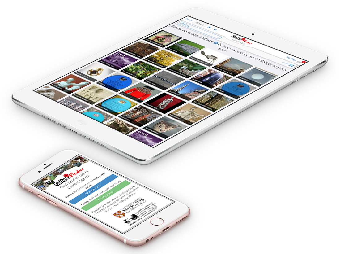 The University of Cambridge ‘Culture Finder’ Website and Web App image