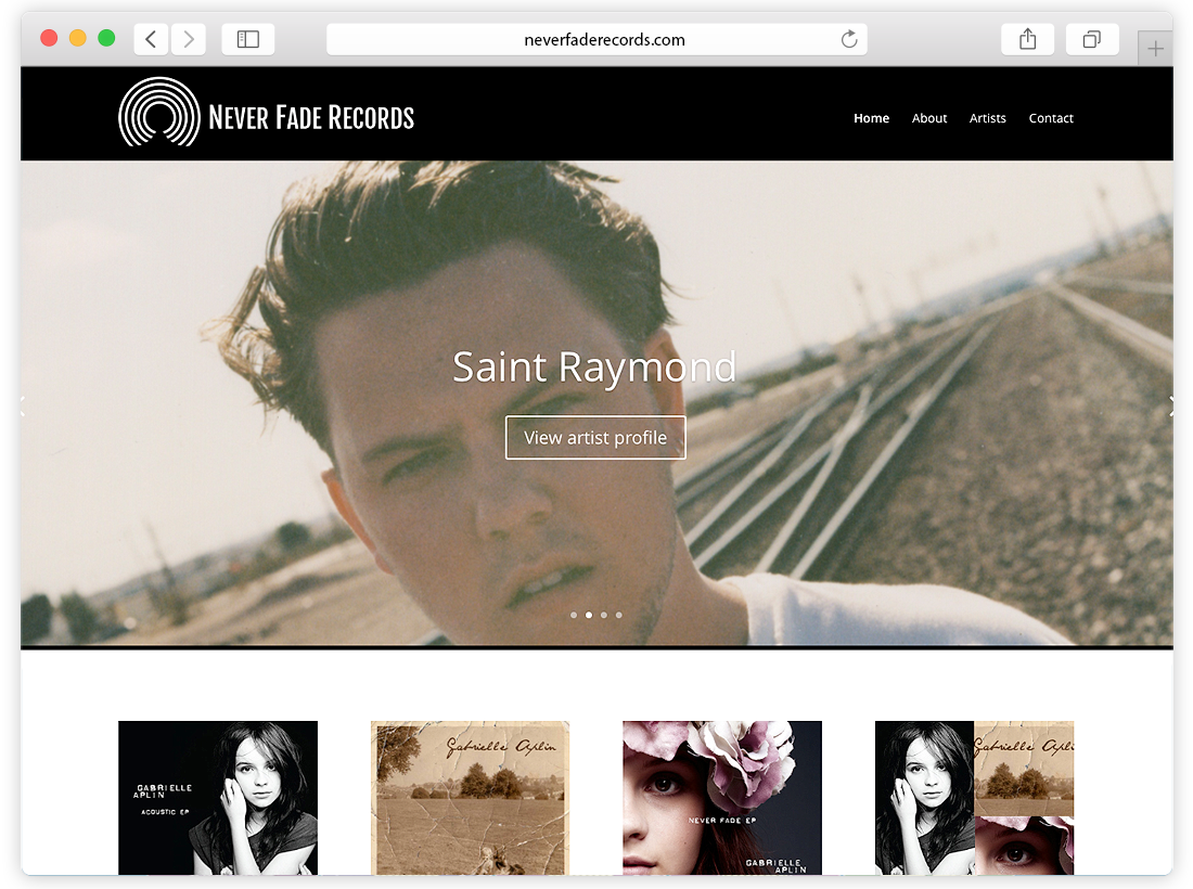 ‘Never Fade Records’ Website and Logo Design image