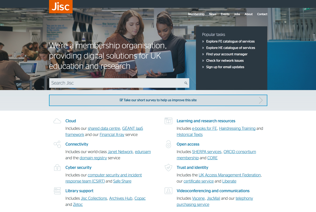 User Interface Design Enhancements Now Live at JISC image