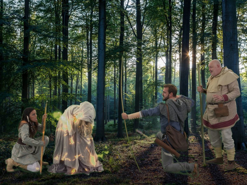 A mockup of Gooii's Robin Hood hologram Augmented Reality film