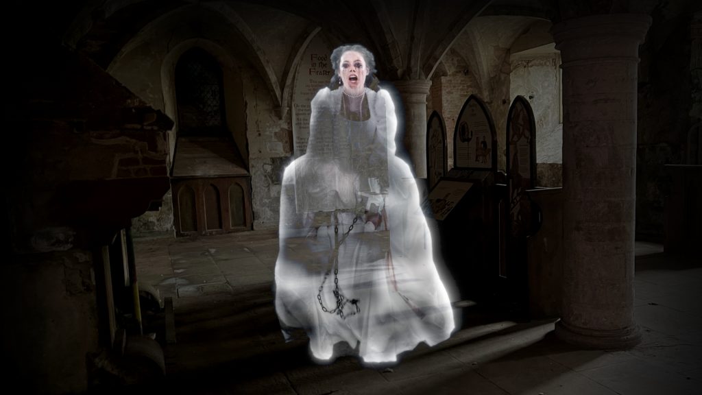 Rufford Abbey - augmented reality ghost walk in the crypt