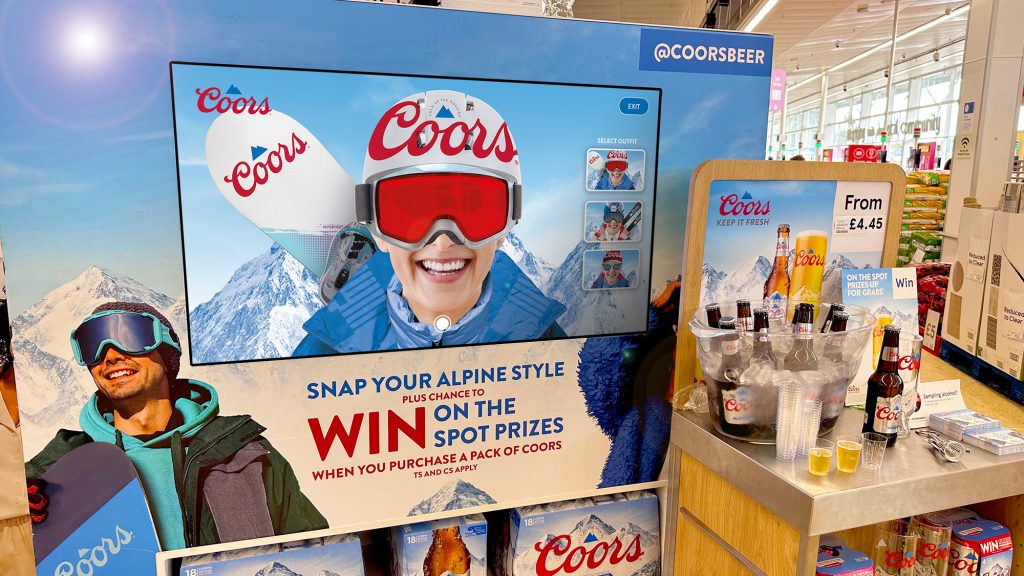 Augmented reality retail Coors AR designed by Gooii - Tesco supermarket